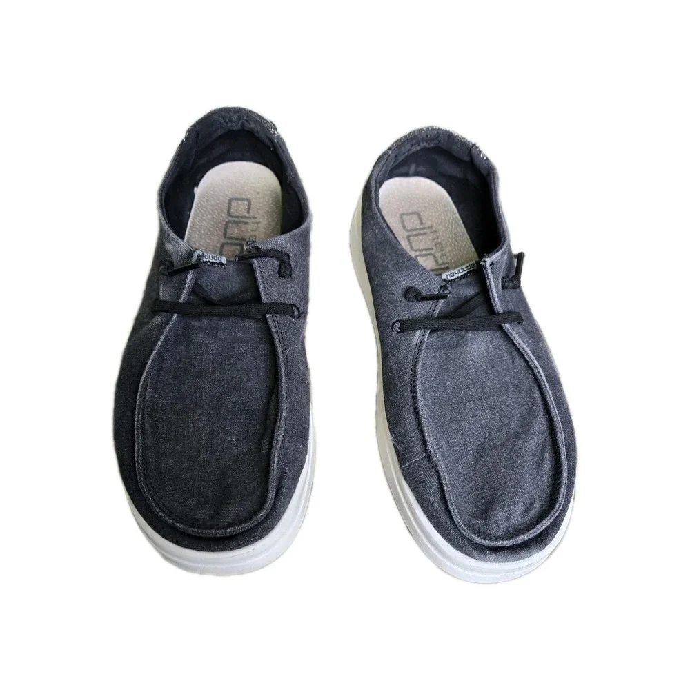 Hey Dude Wendy Chambray Grey Casual Slip On shoes Boat‎ Size 9